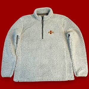 Iowa State Cyclones Mens M Sweater 1/4 Zip Fleece Summit Sportswear 100% Poly